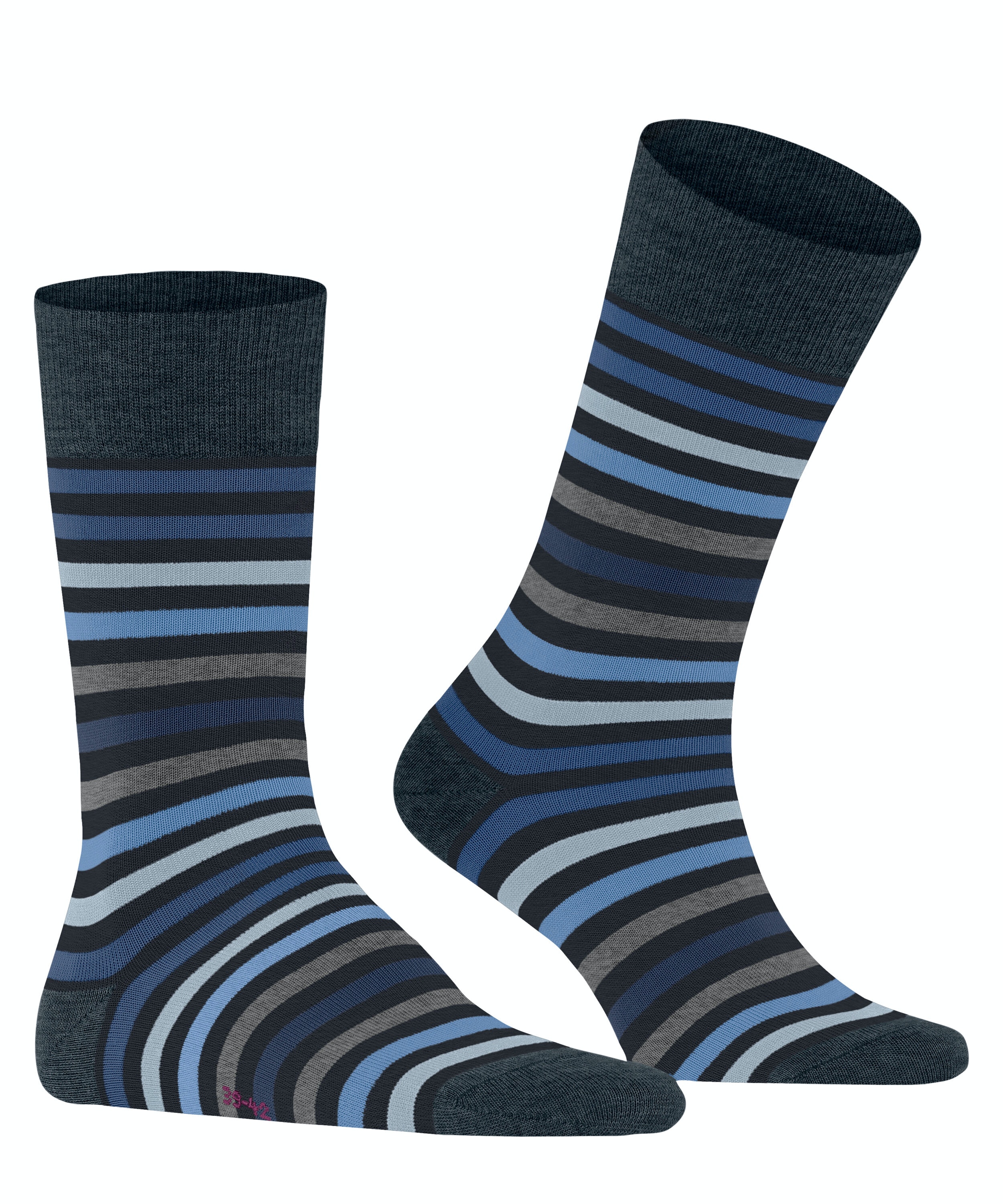 FALKE Tinted Stripe herensokken, donkerblauw (dark navy)