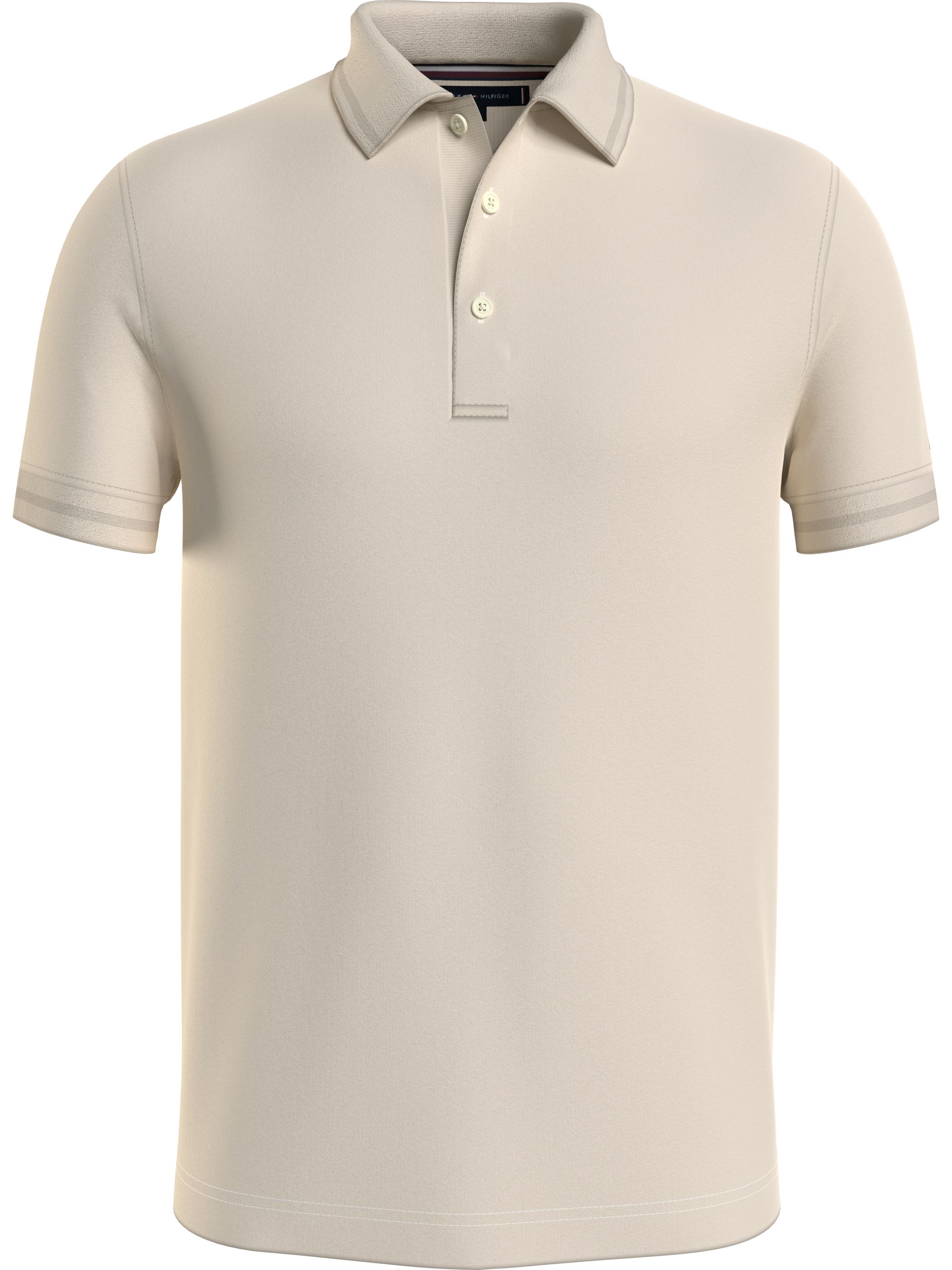 Tommy Hilfiger Dc Es Mercerized Polo Slim Polo, heren poloshirt, beige