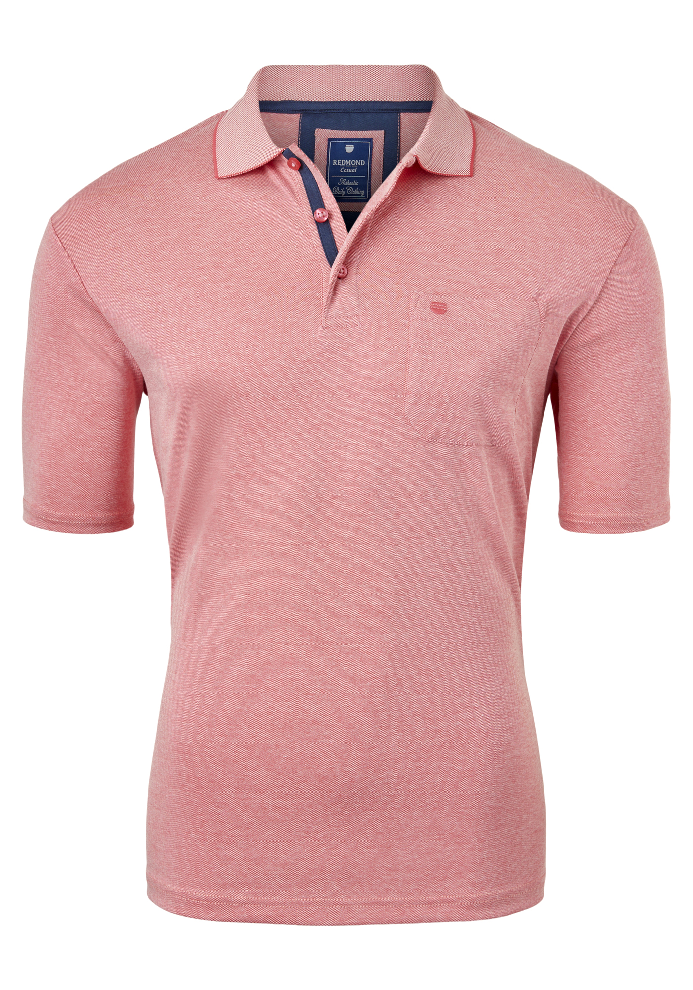 Redmond regular fit poloshirt, rood melange