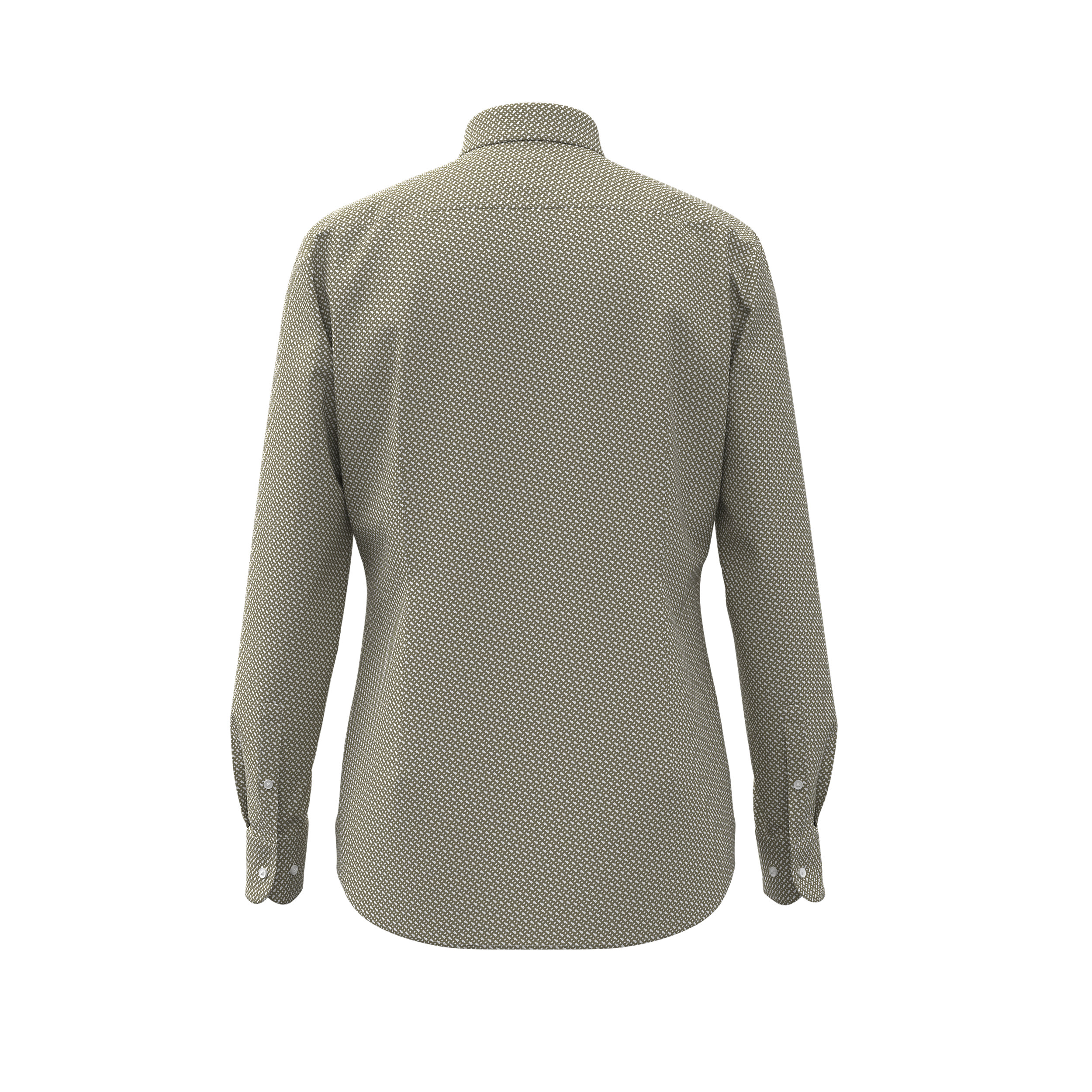 HUGO BOSS Hank slim fit overhemd, popeline, groen dessin