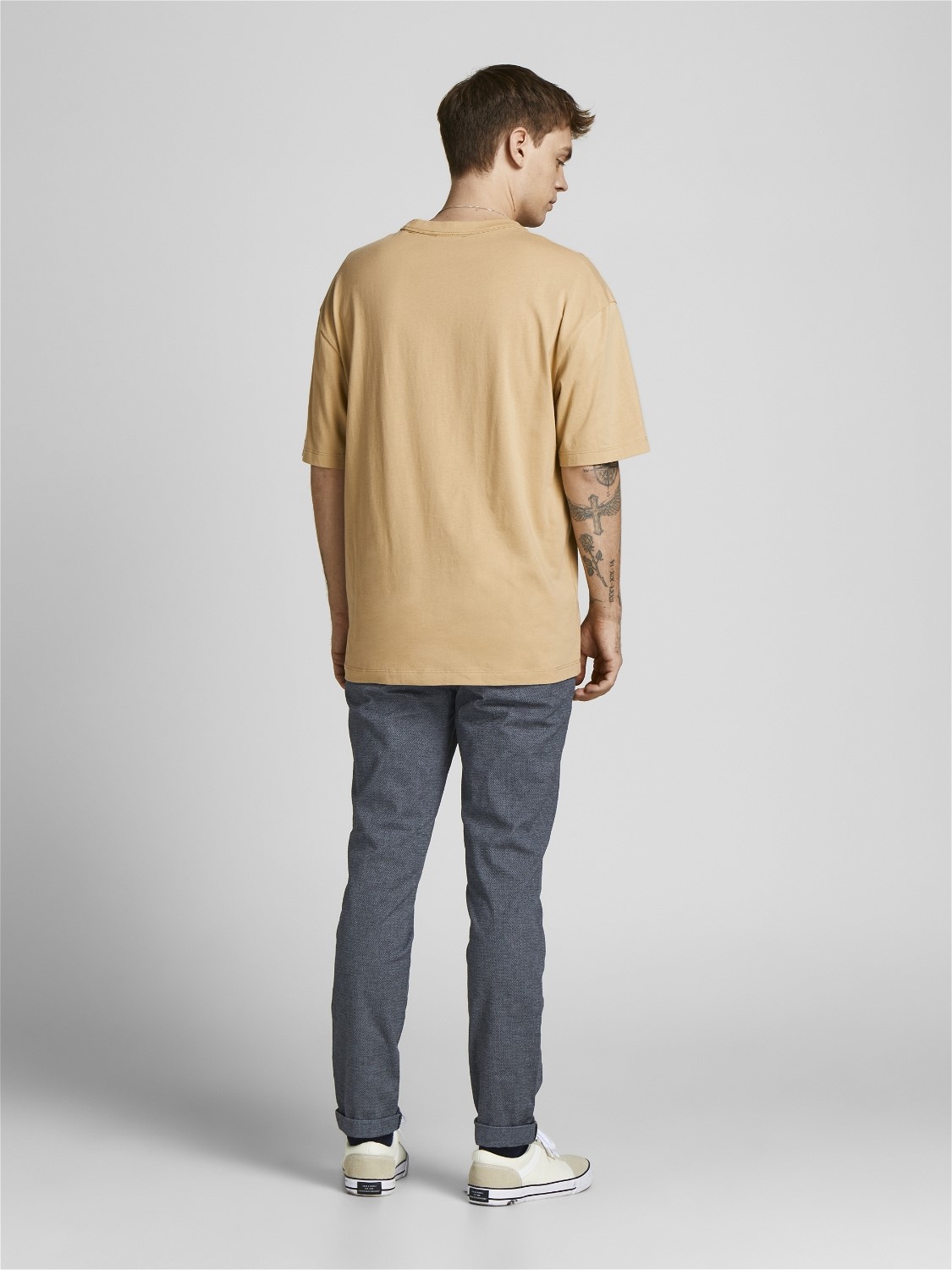 JACK & JONES Marco Fury Faded Denim loose fit, heren chino, licht denim