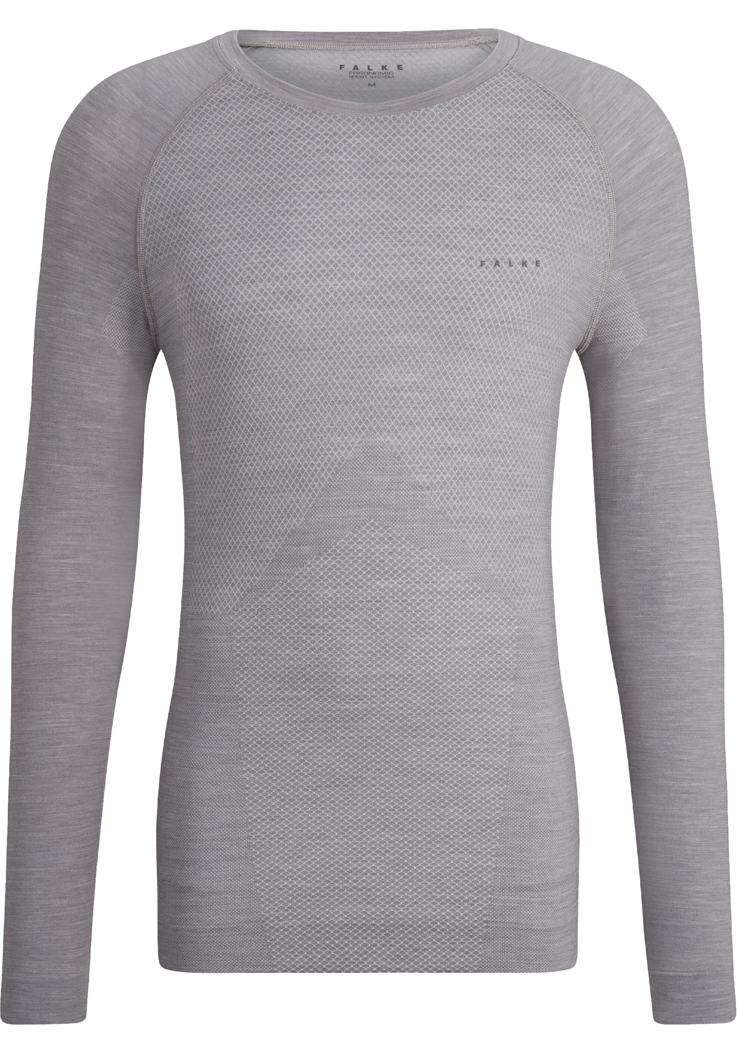 FALKE heren lange mouw shirt Wool-Tech Light, thermoshirt, grijs (grey-heather)