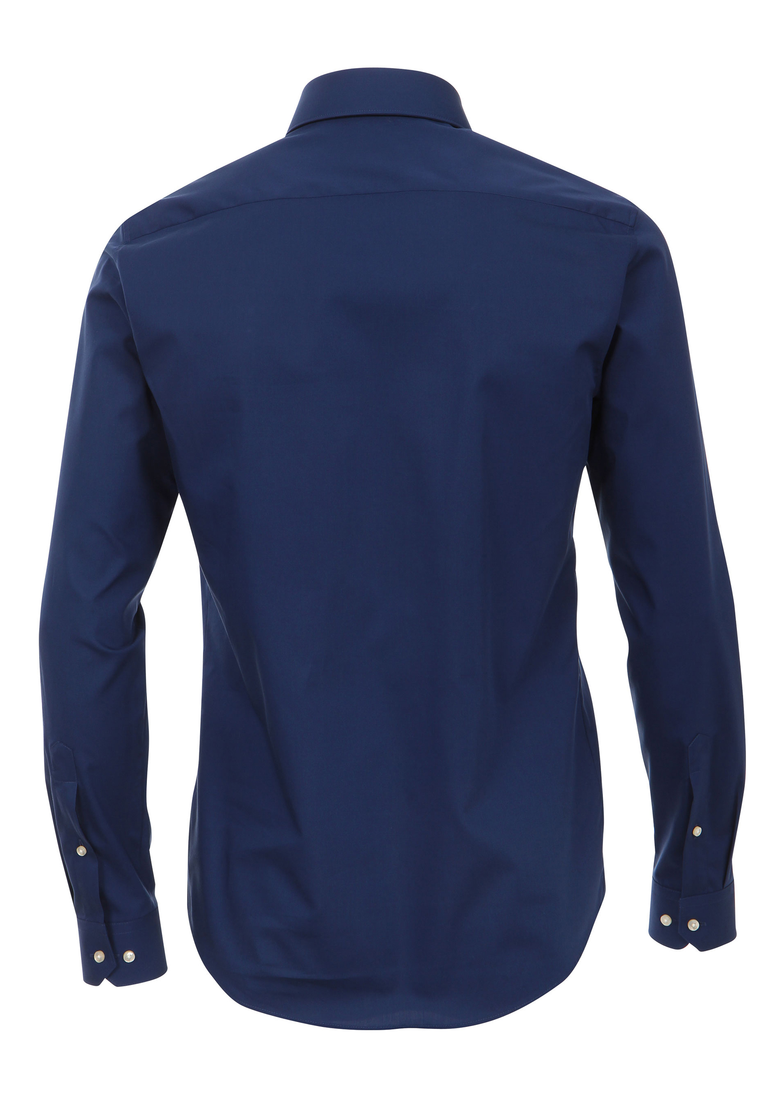 Redmond slim fit overhemd, marine blauw