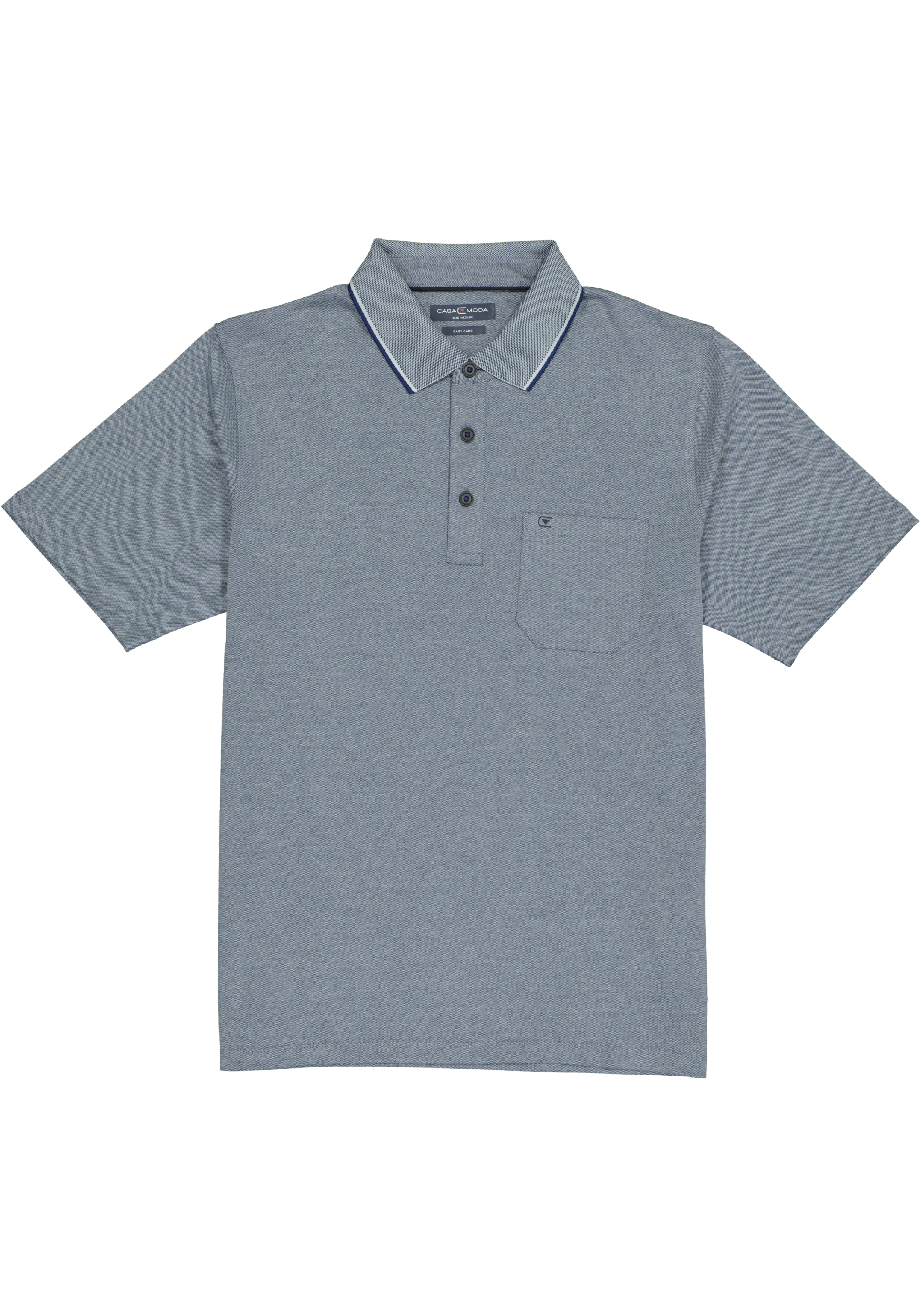 CASA MODA comfort fit poloshirt, blauw melange  