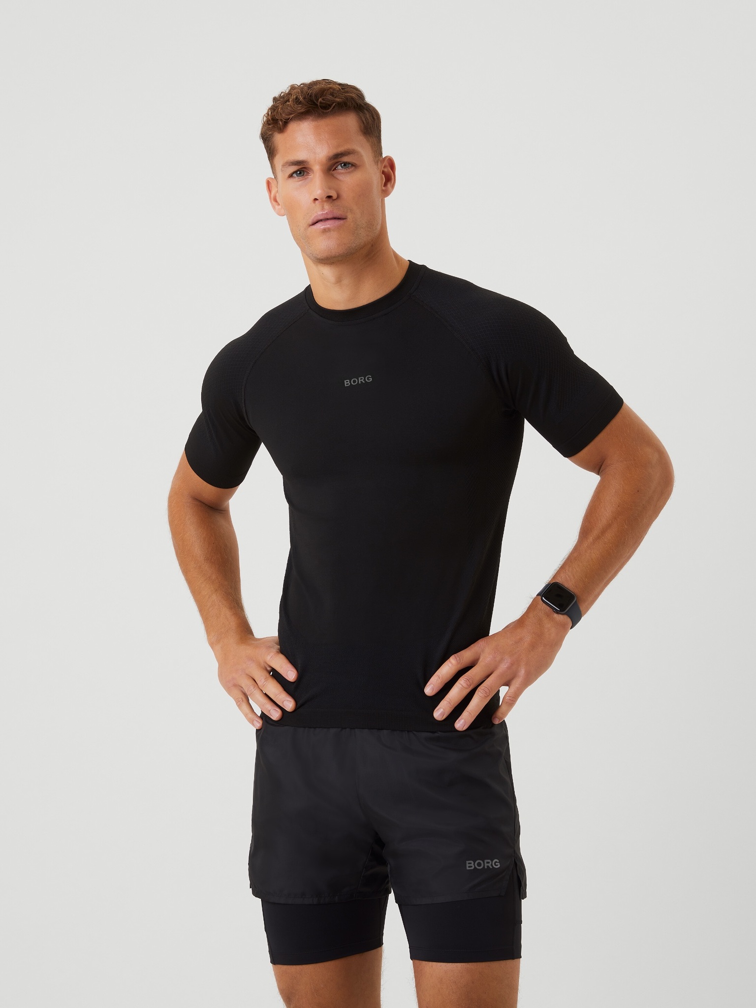 Bjorn Borg running seamless T-shirt, zwart