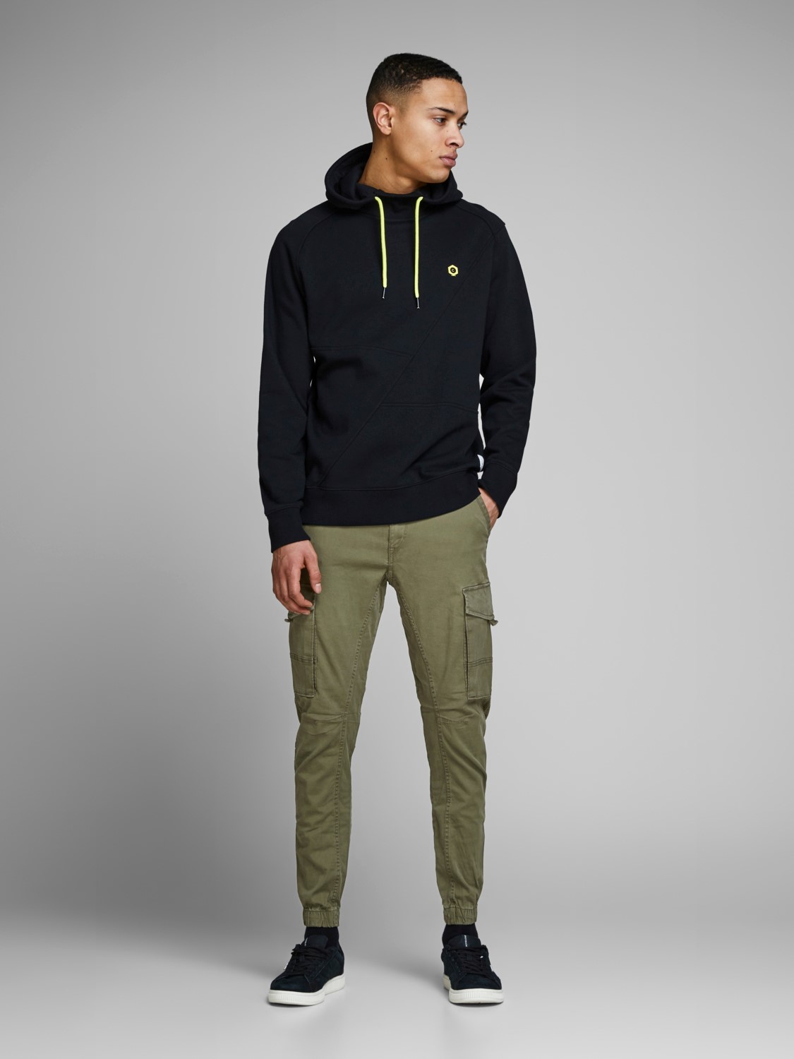 JACK & JONES Paul Lake Cargo loose fit, heren cargo broek, groen