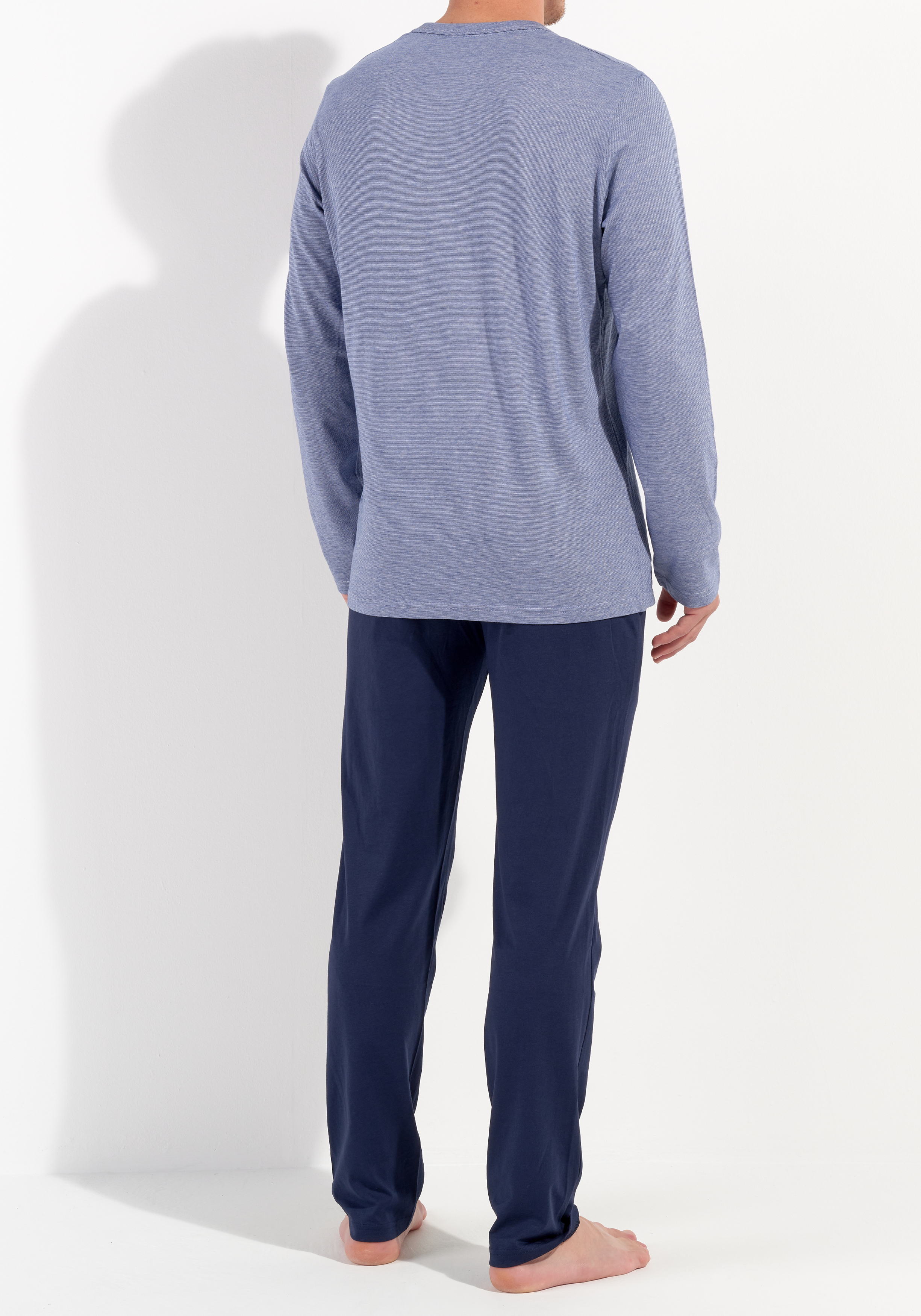 HOM Modal comfort long sleepwear, heren pyjama, donkerblauw