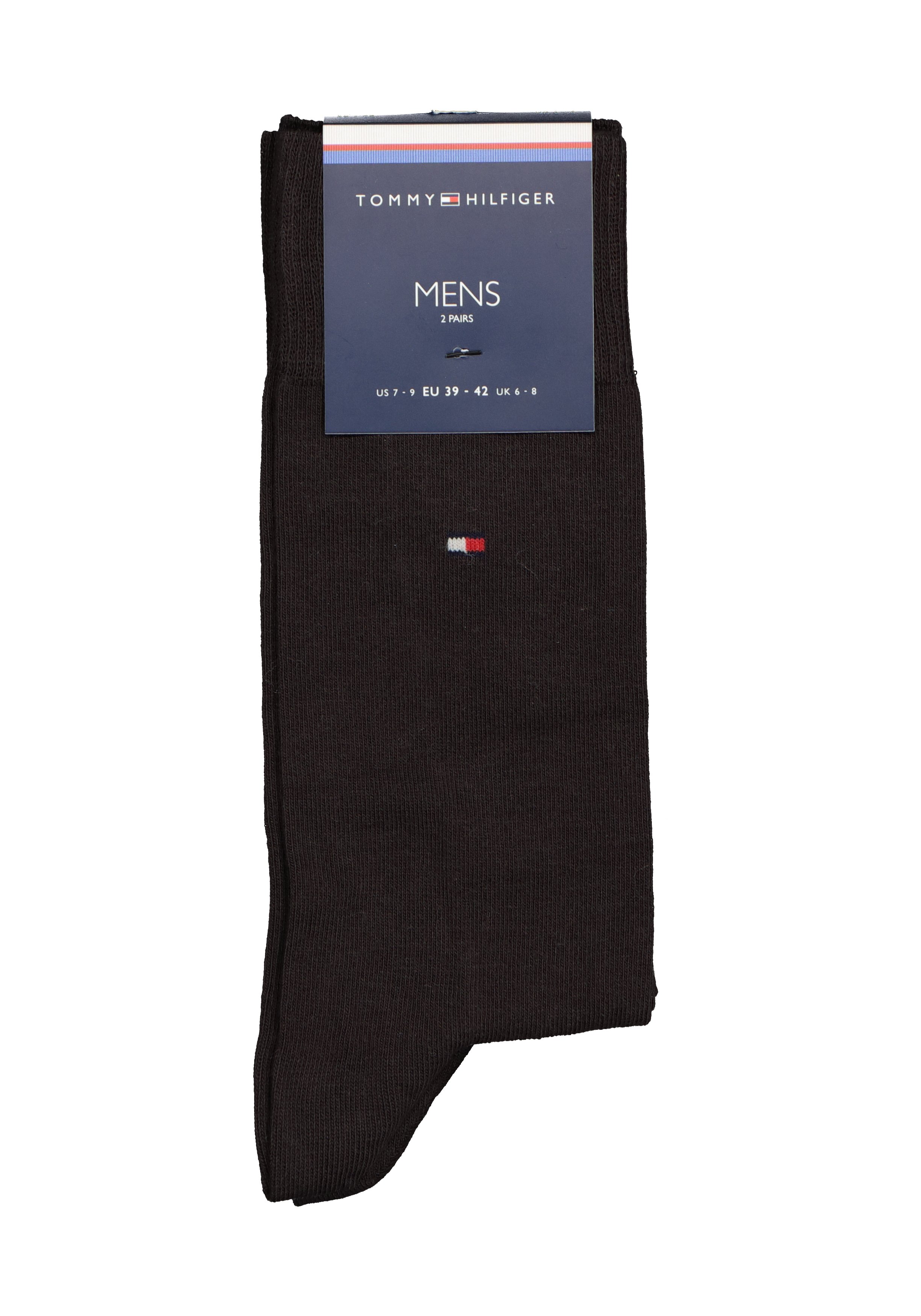 Tommy Hilfiger Classic Socks (2-pack), herensokken katoen, donkerbruin