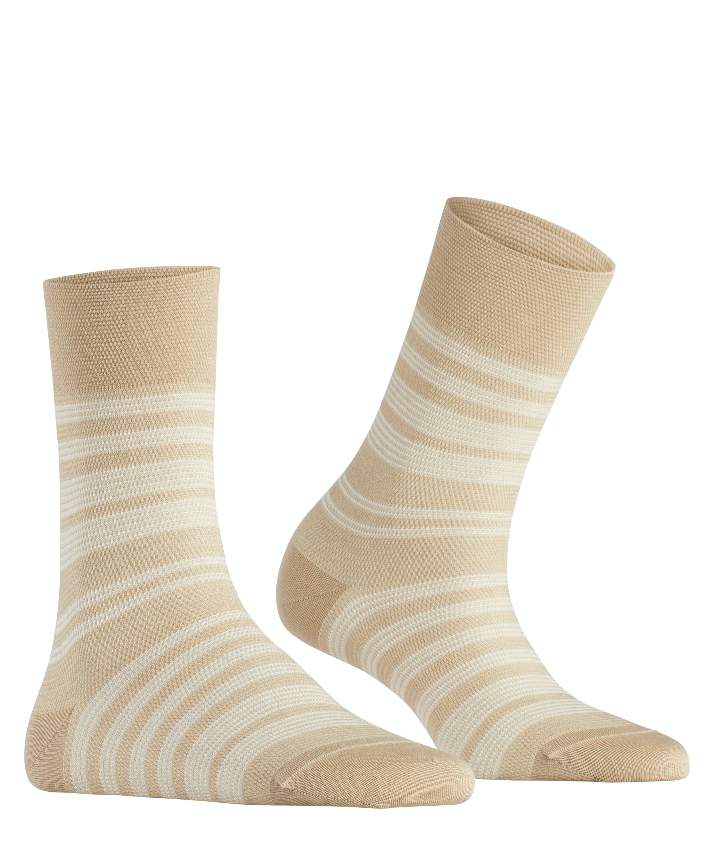 FALKE Sunset Stripe damessokken, wit (pearl)