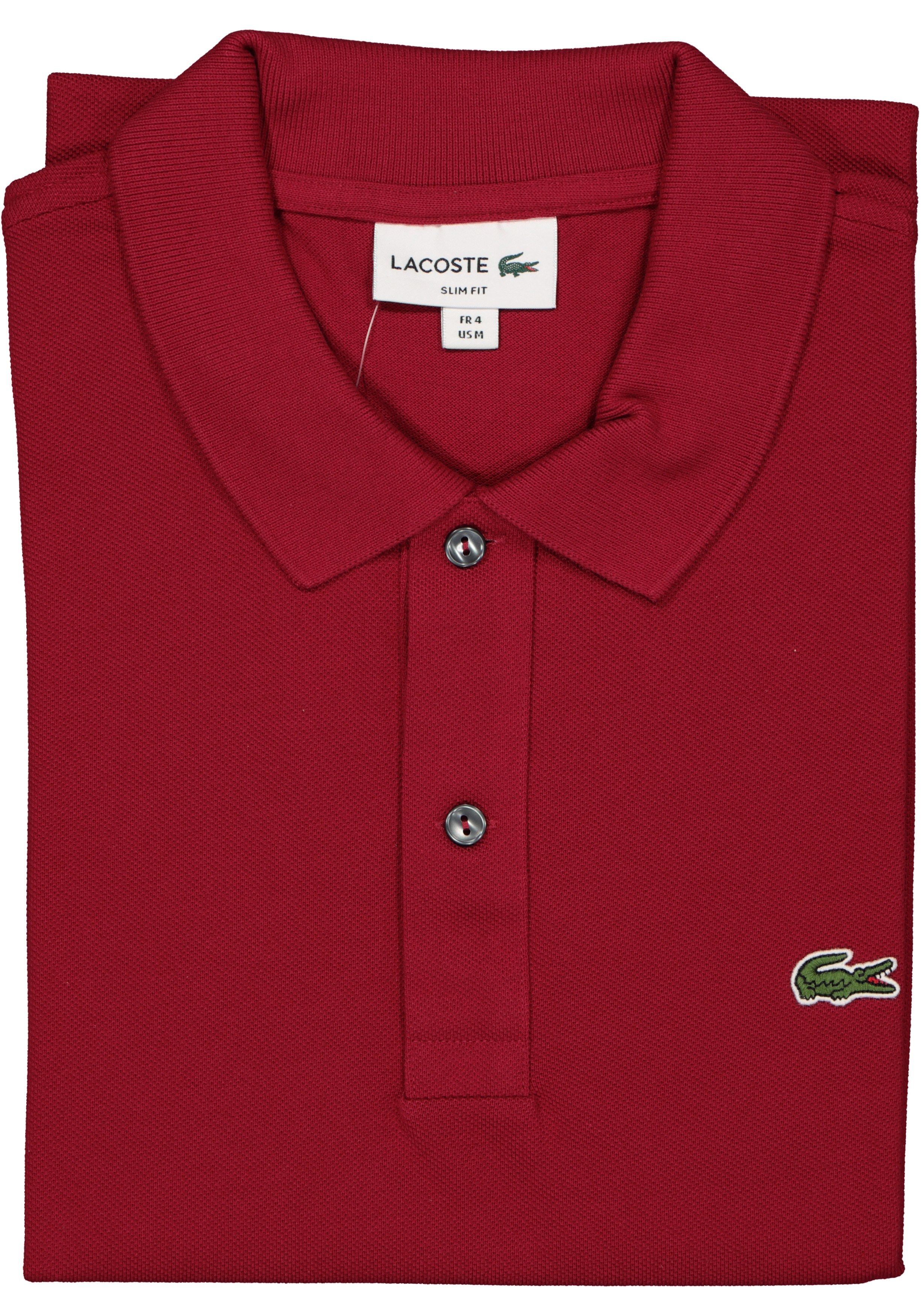 Lacoste Slim Fit polo, bordeaux rood