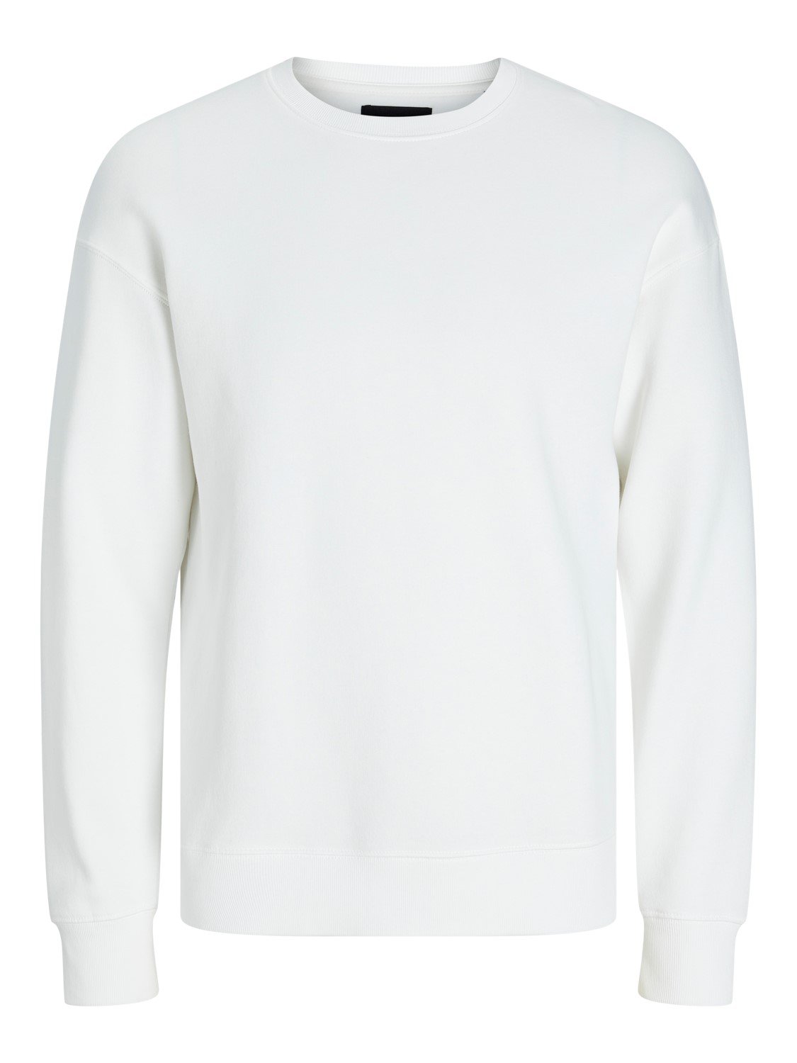 JACK & JONES Star basic sweat crew neck regular fit, heren sweatshirt katoenmengsel met O-hals, offwit