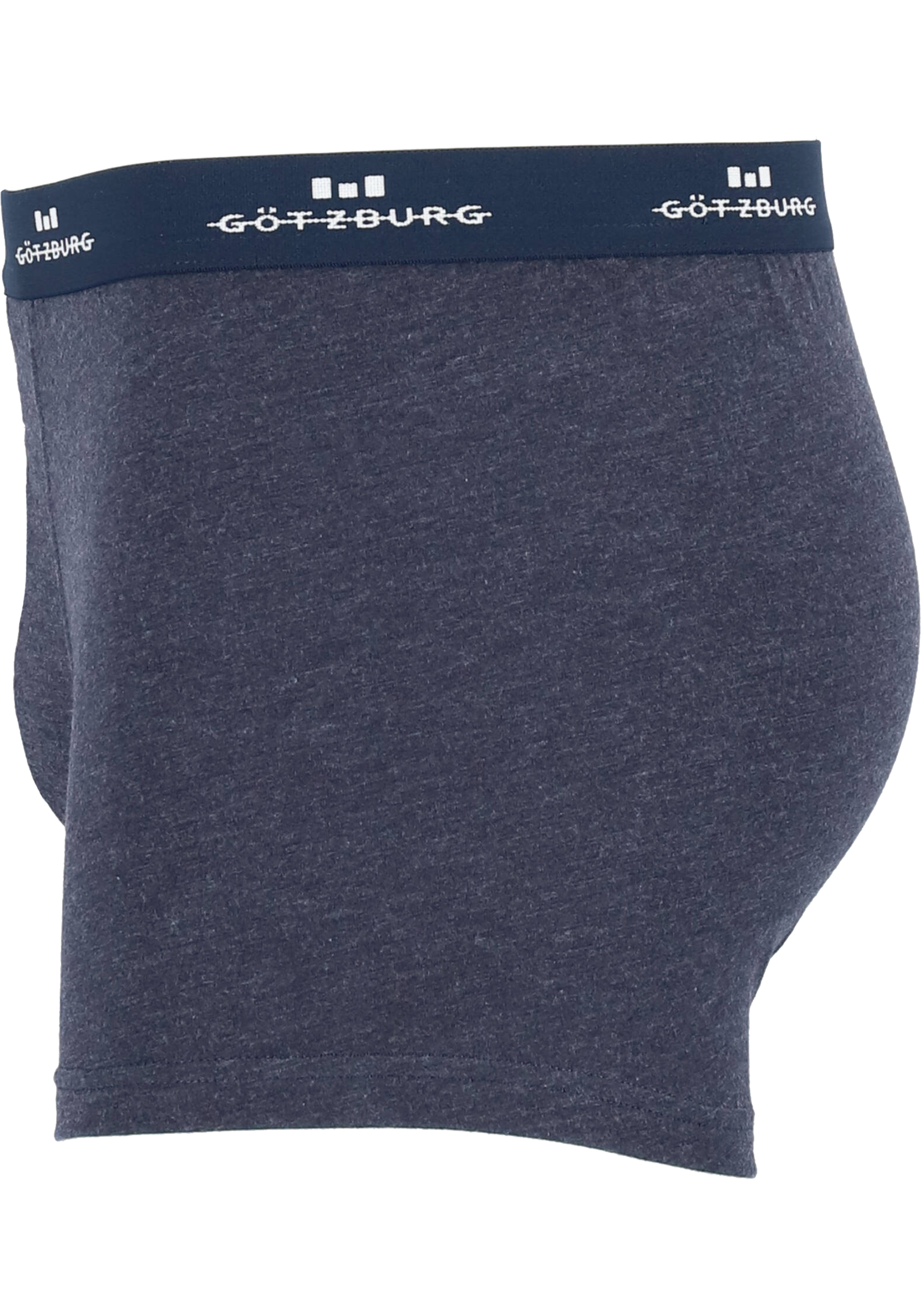 Gotzburg heren boxers (2-pack), normale lengte, donkerblauw en blauw melange