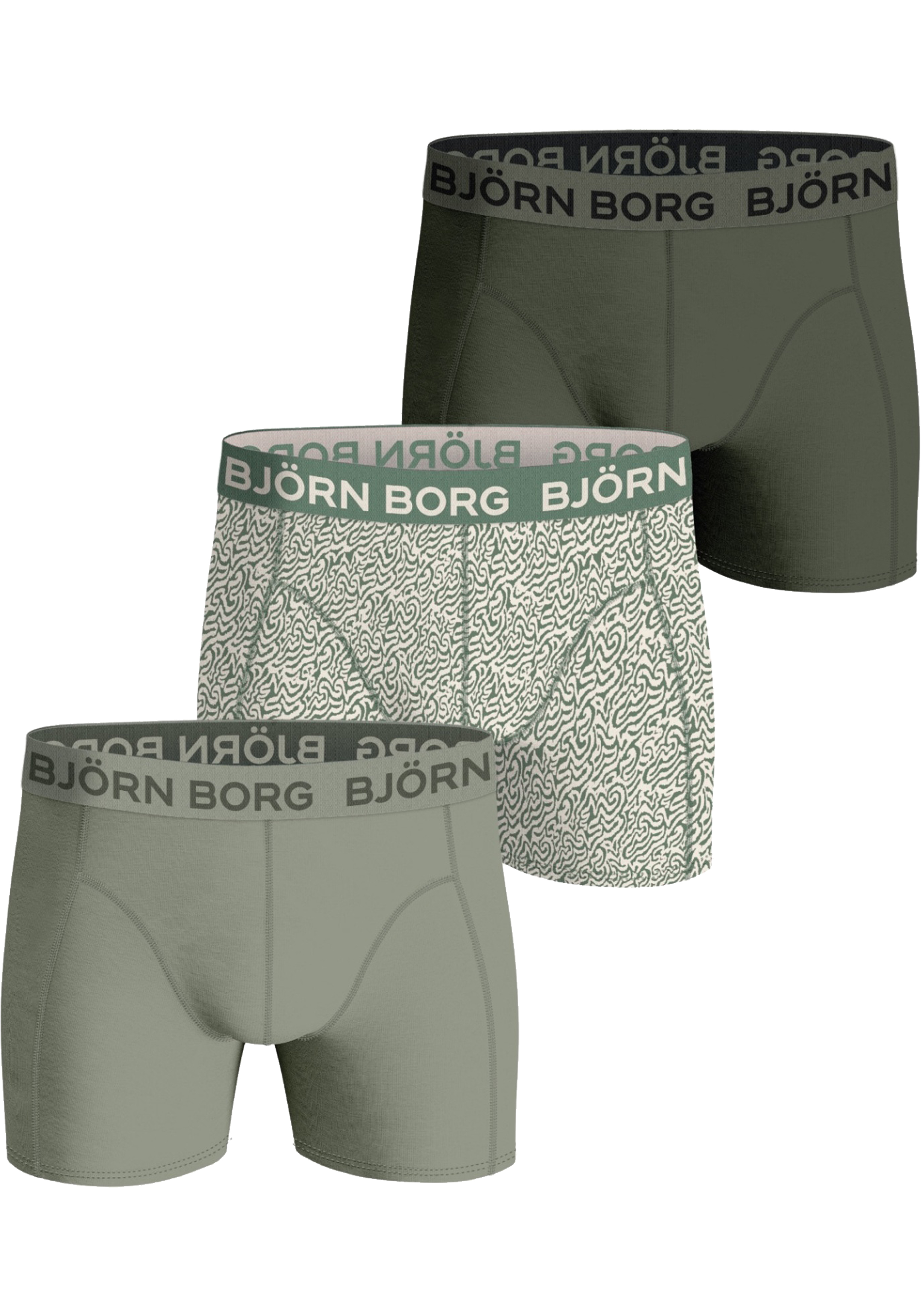 Bjorn Borg Cotton Stretch boxers, heren boxers normale lengte (3-pack), multicolor