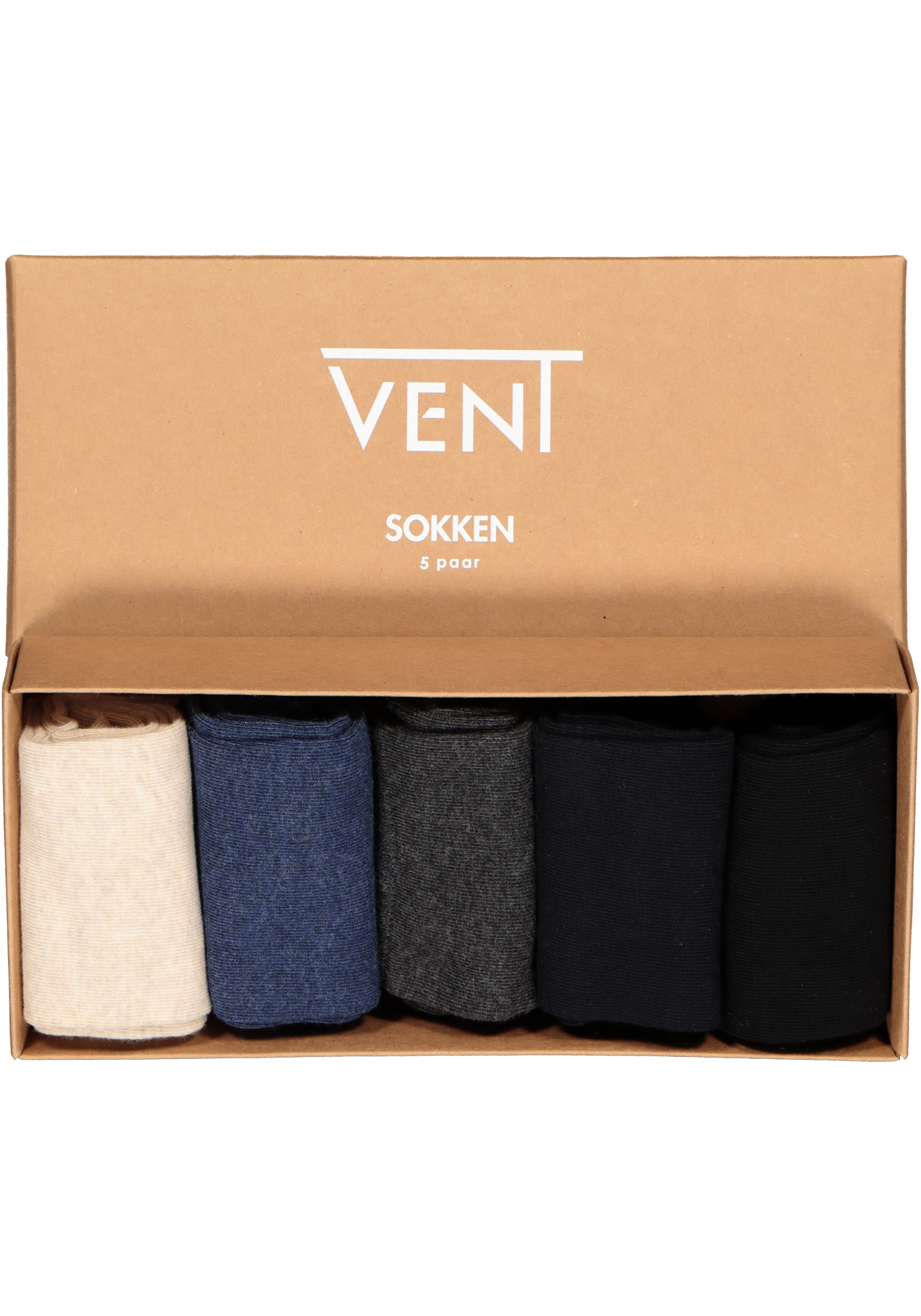 VENT herensokken katoen (5-pack), gemengd