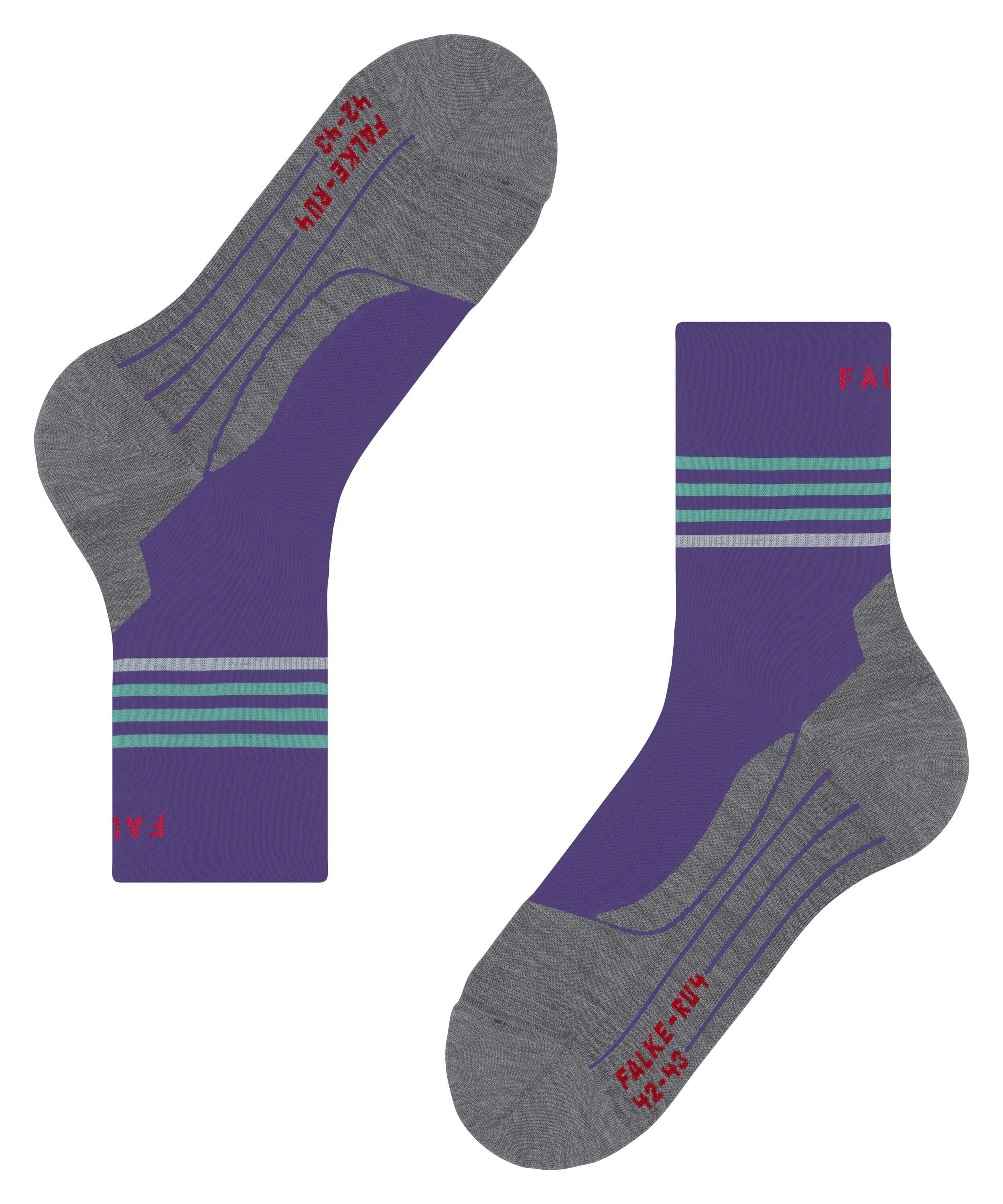 FALKE RU4 Endurance Reflect dames running sokken, paars (amethyst)