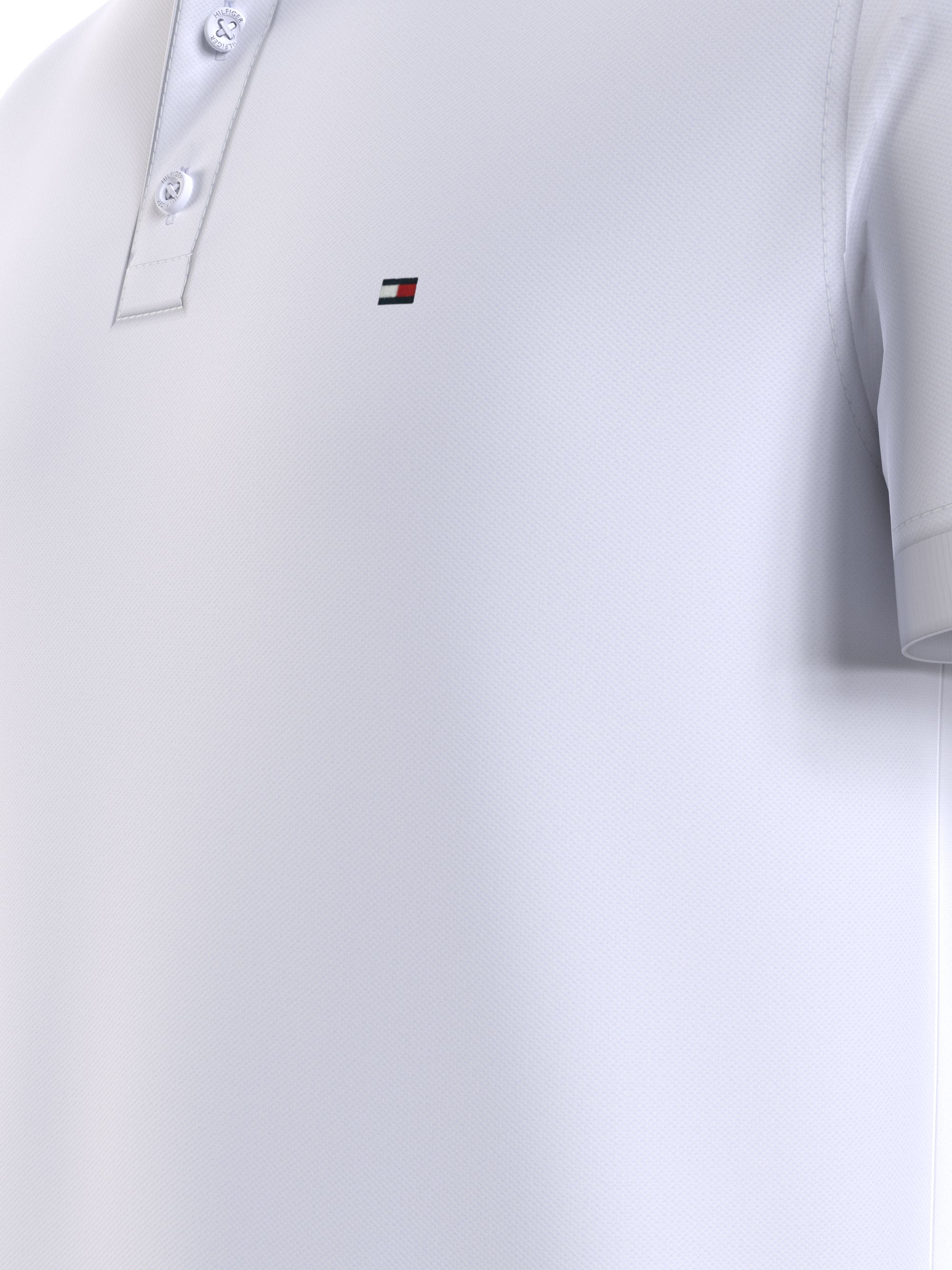 Tommy Hilfiger Mao Rwb Tipped Slim Polo, heren poloshirt, wit