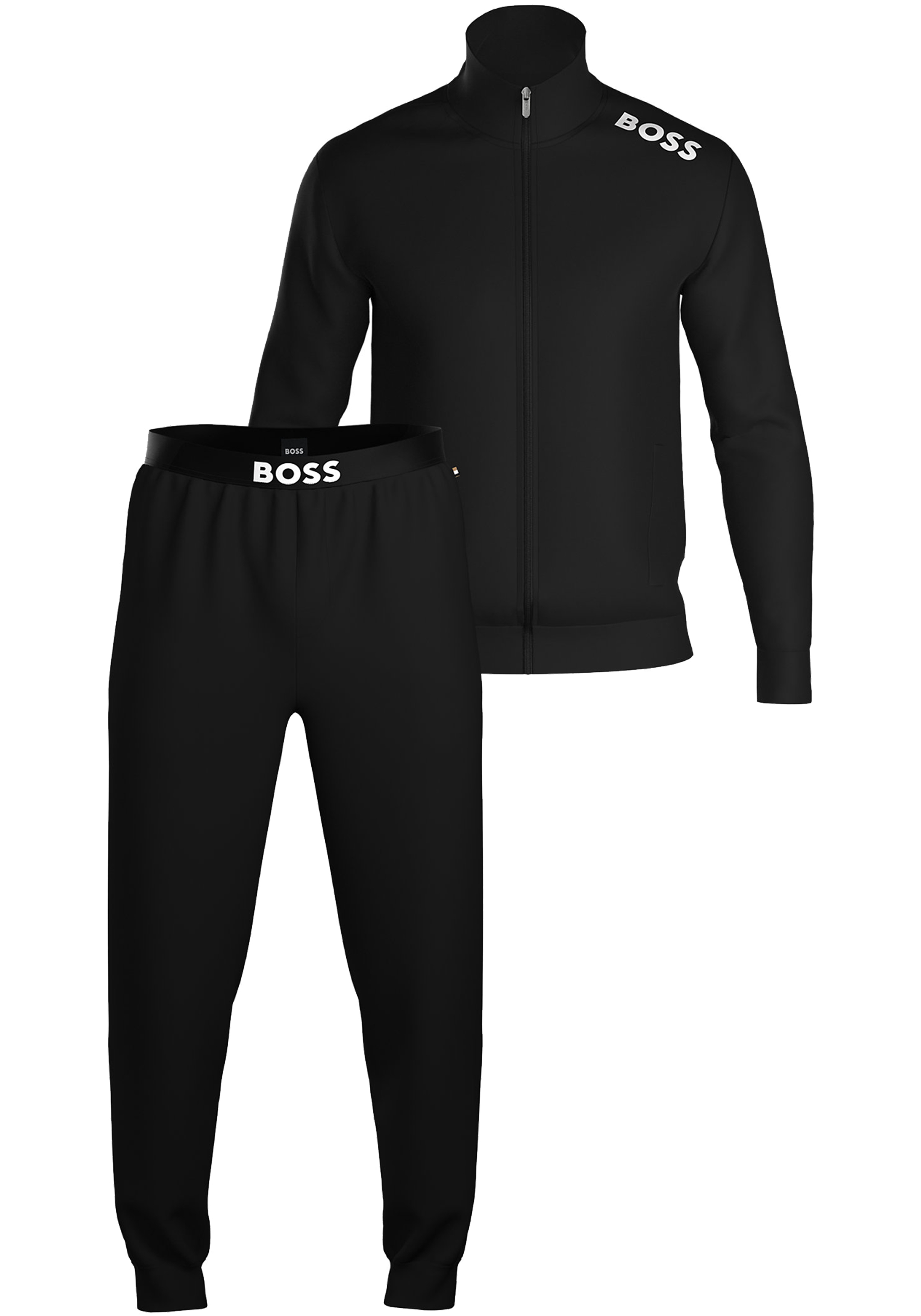 BOSS Long Set, heren lounge set, zwart