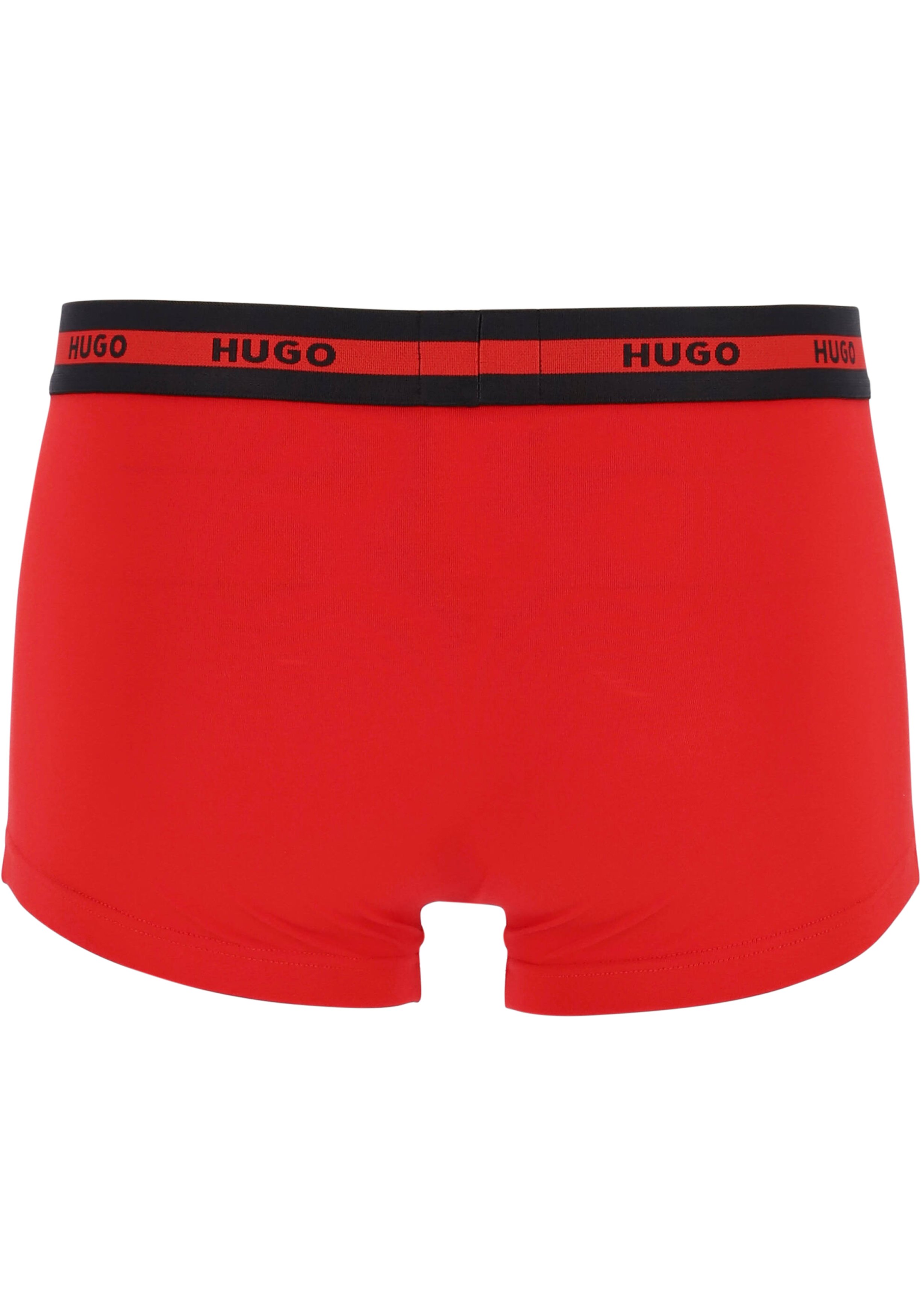 HUGO trunks (2-pack), heren boxers kort, rood, zwart