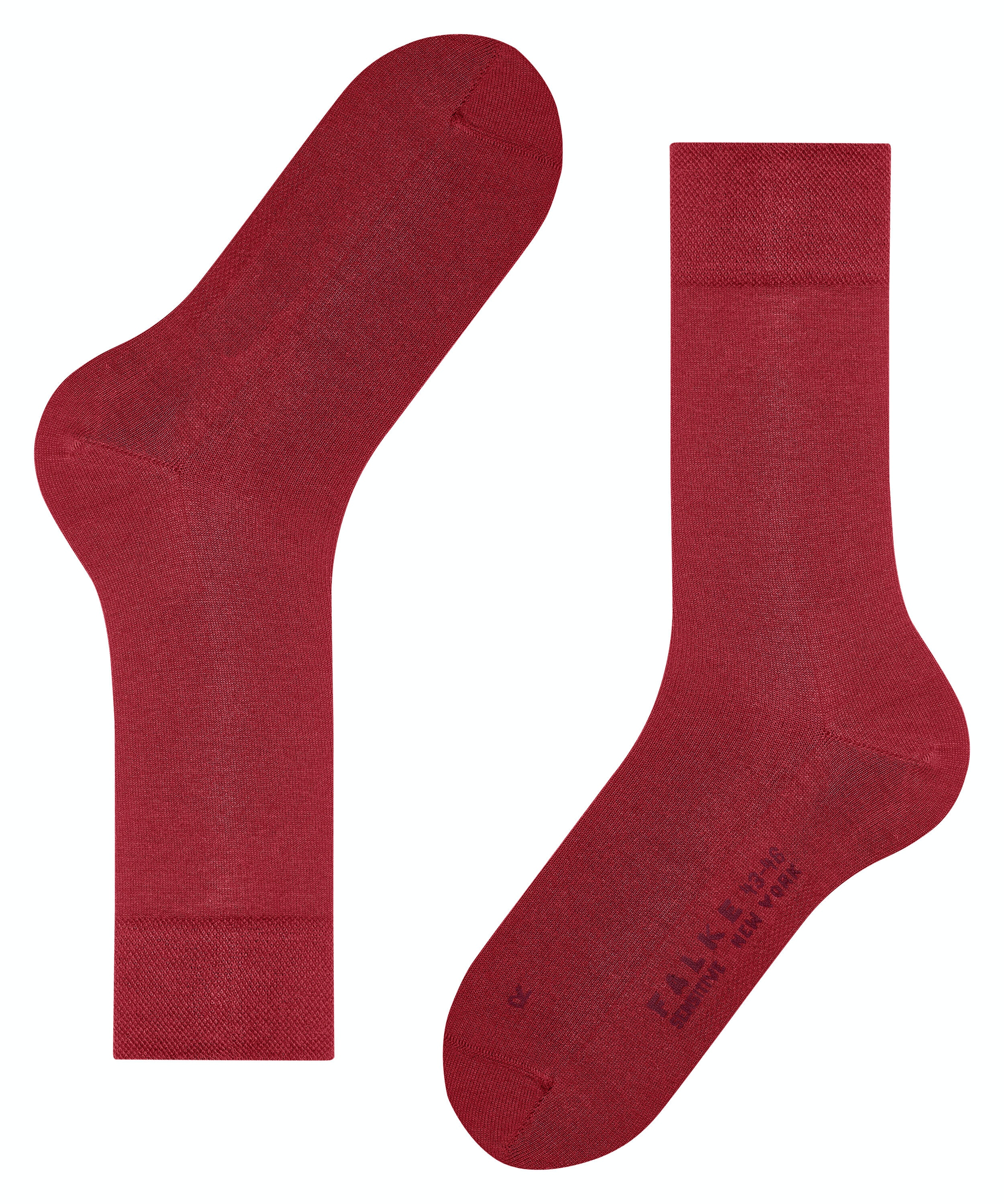 FALKE Sensitive New York herensokken, rood (scarlet)