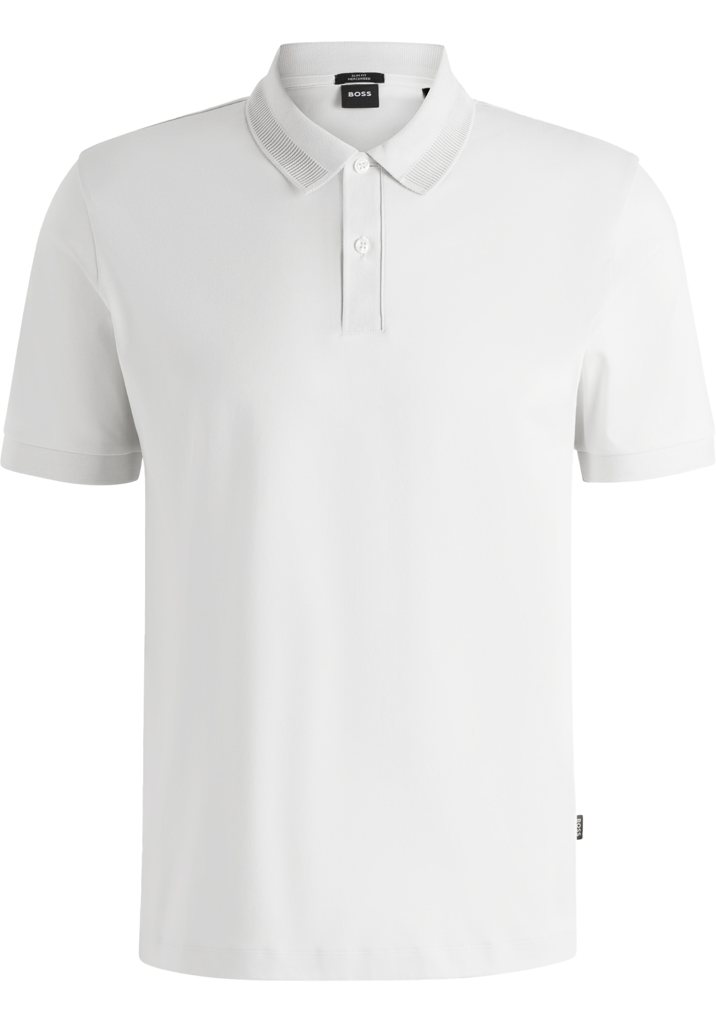 BOSS Phillipson slim fit heren polo, pique, wit