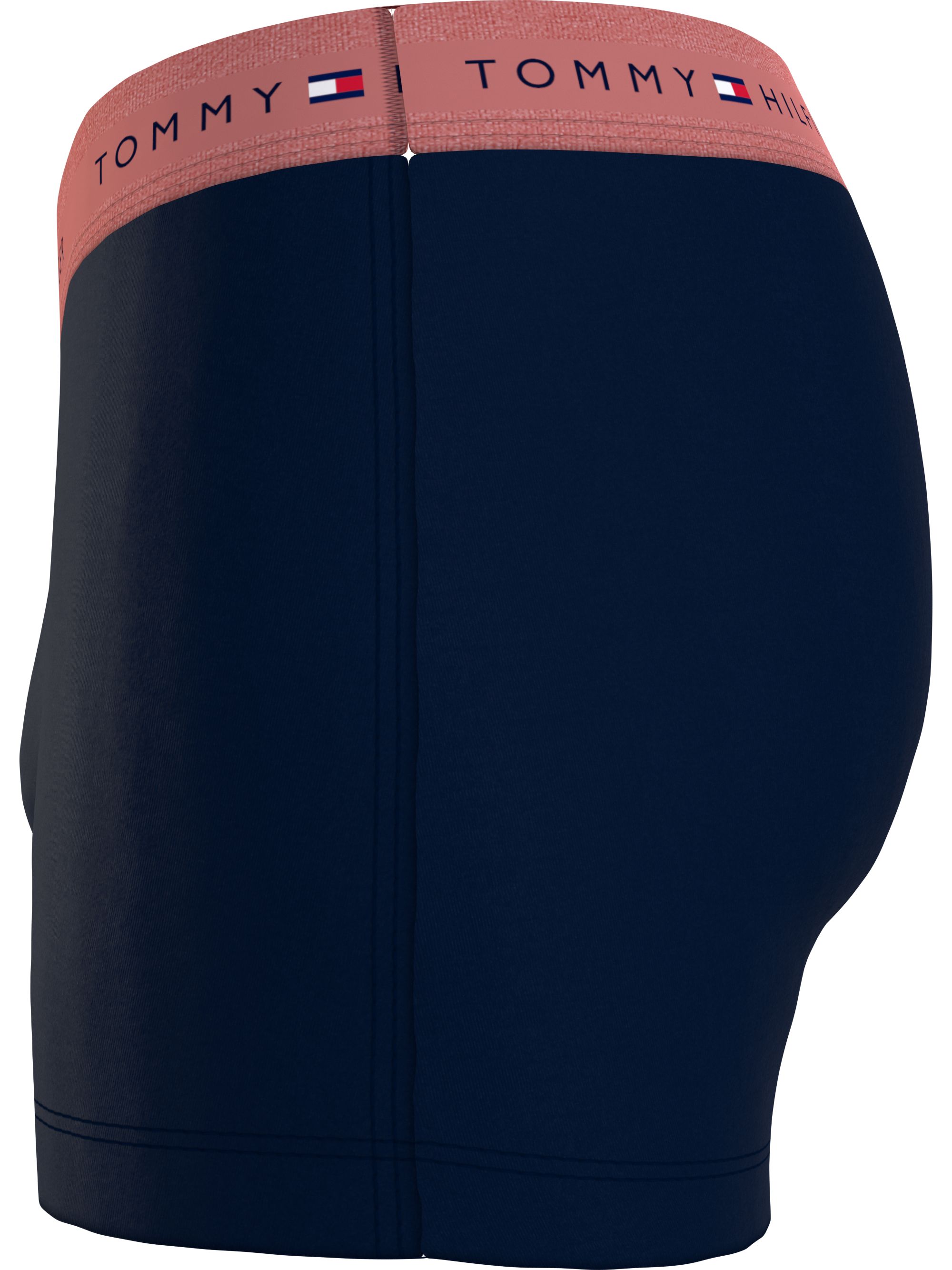 Tommy Hilfiger trunk (3-pack), heren boxers normale lengte, blauw met gekleurde tailleband