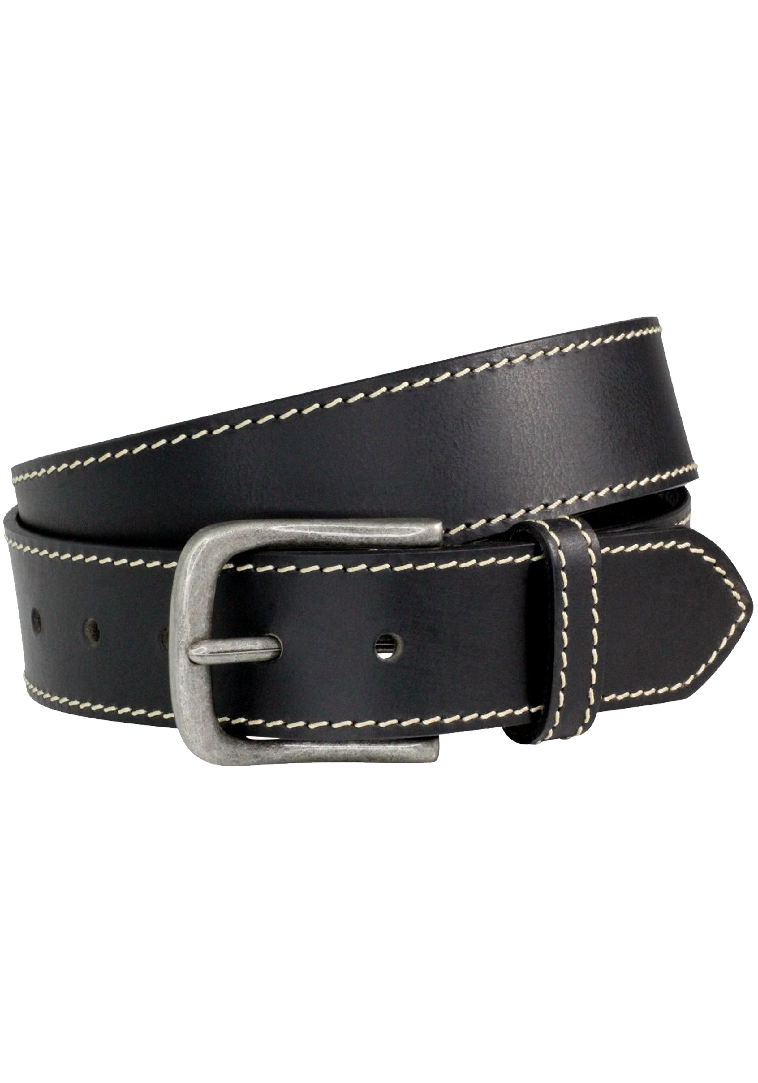 LINDENMANN leren heren riem, zwart