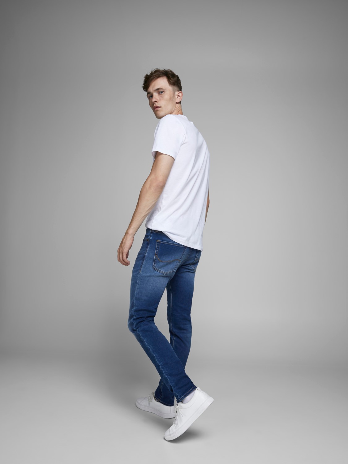 JACK & JONES Glenn Icon loose fit, heren jeans, denimblauw