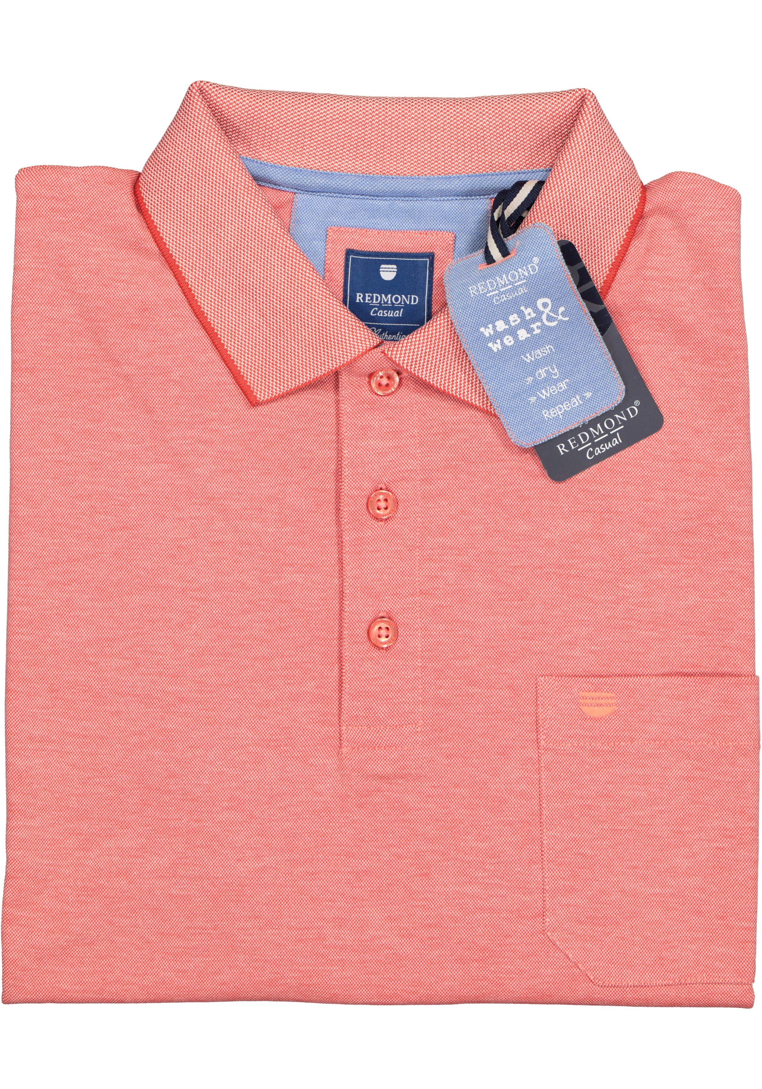 Redmond regular fit poloshirt, oranje melange