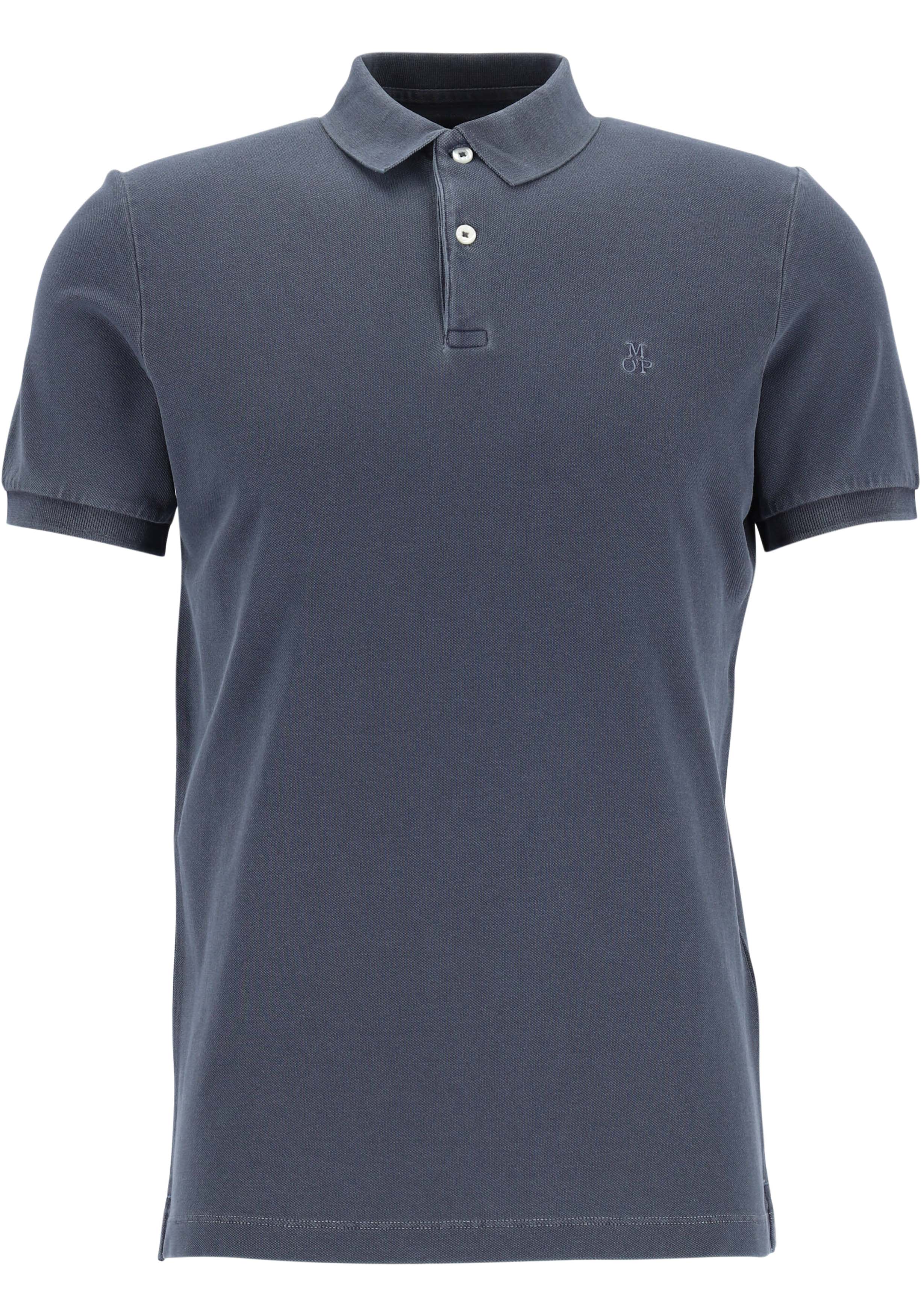 Marc O Polo shaped fit polo heren poloshirt donkerblauw