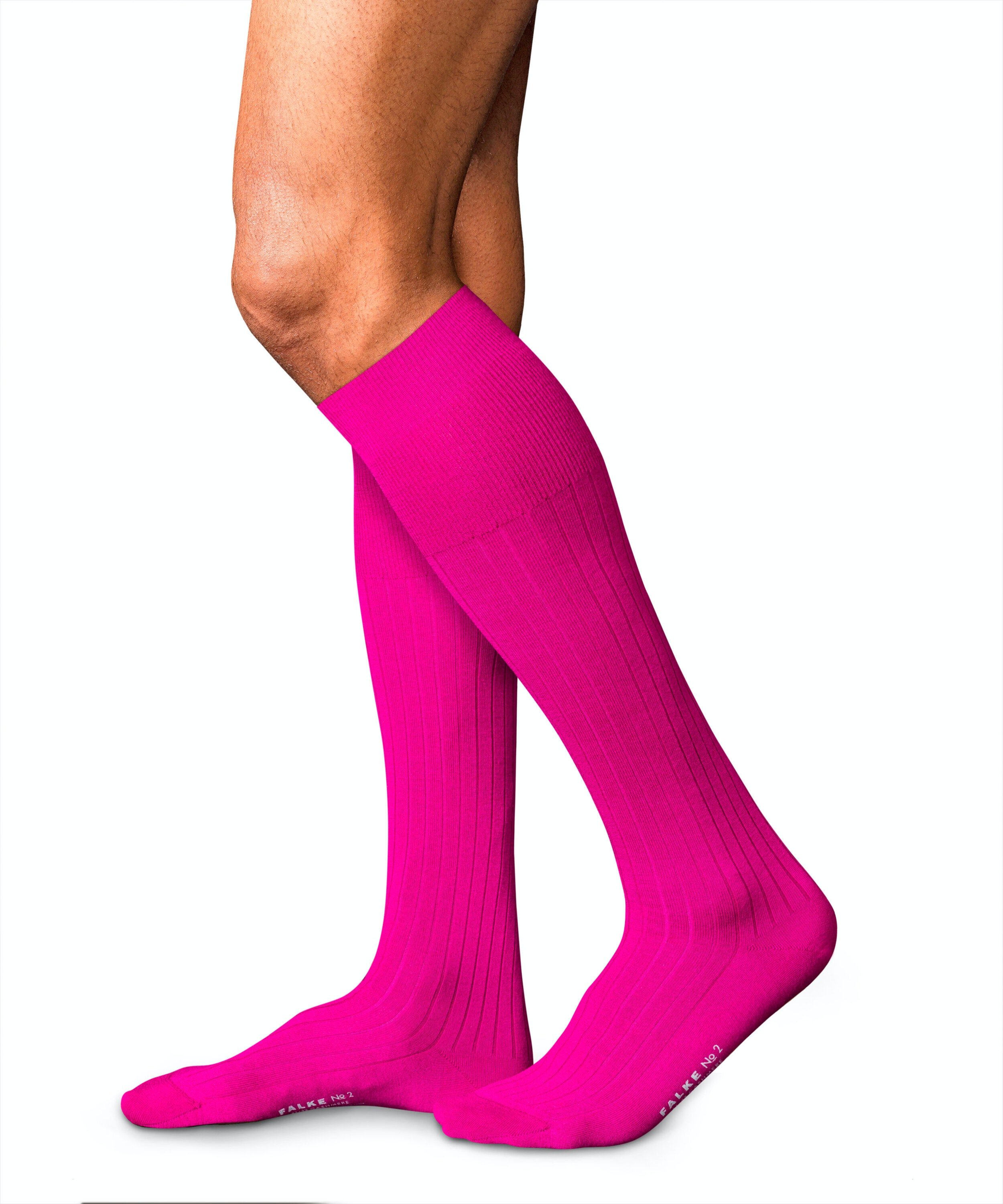 FALKE No. 2 Finest Cashmere heren kniekousen, roze (arctic pink)