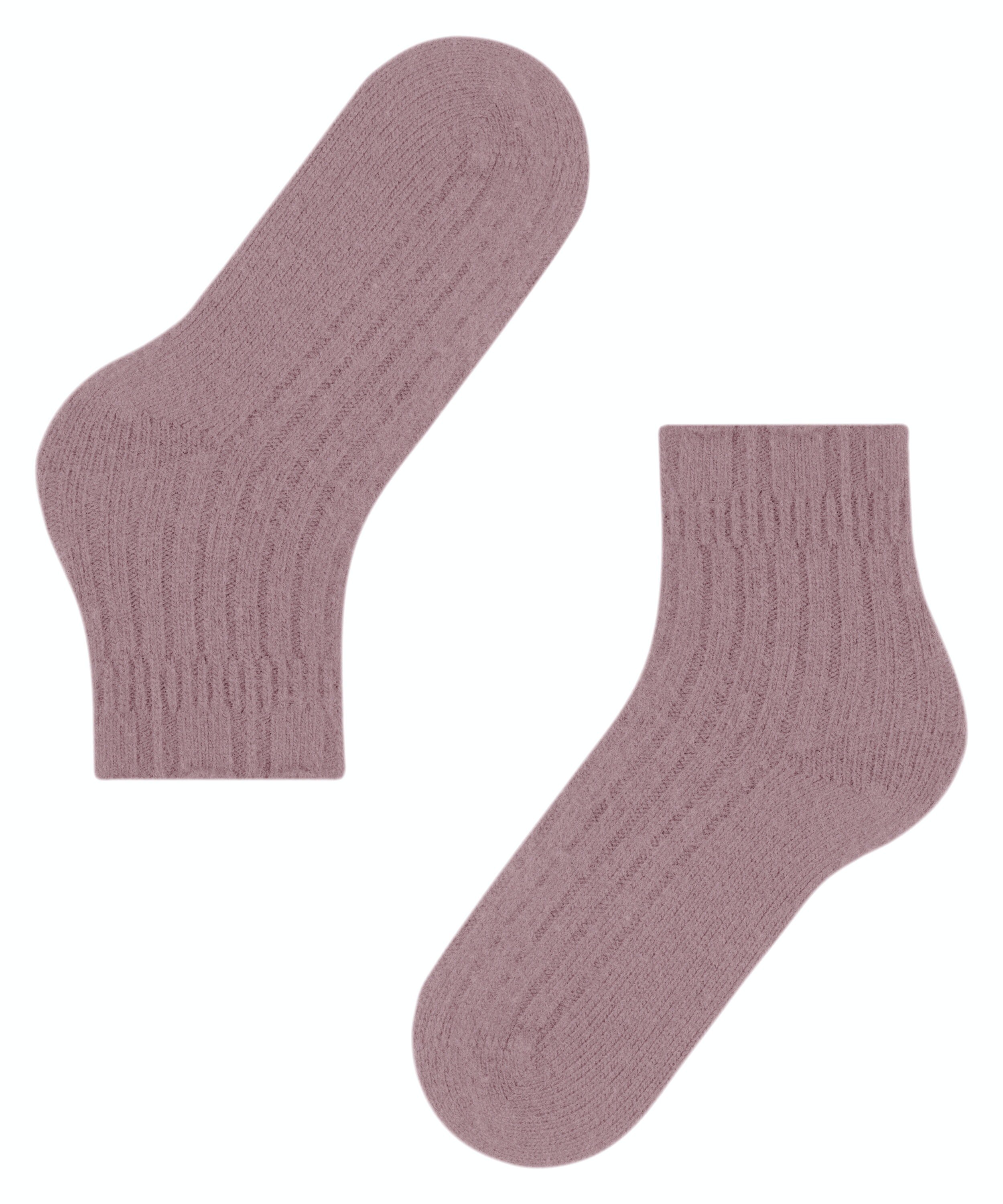 FALKE Bedsock Rib damessokken, mauve (brick)